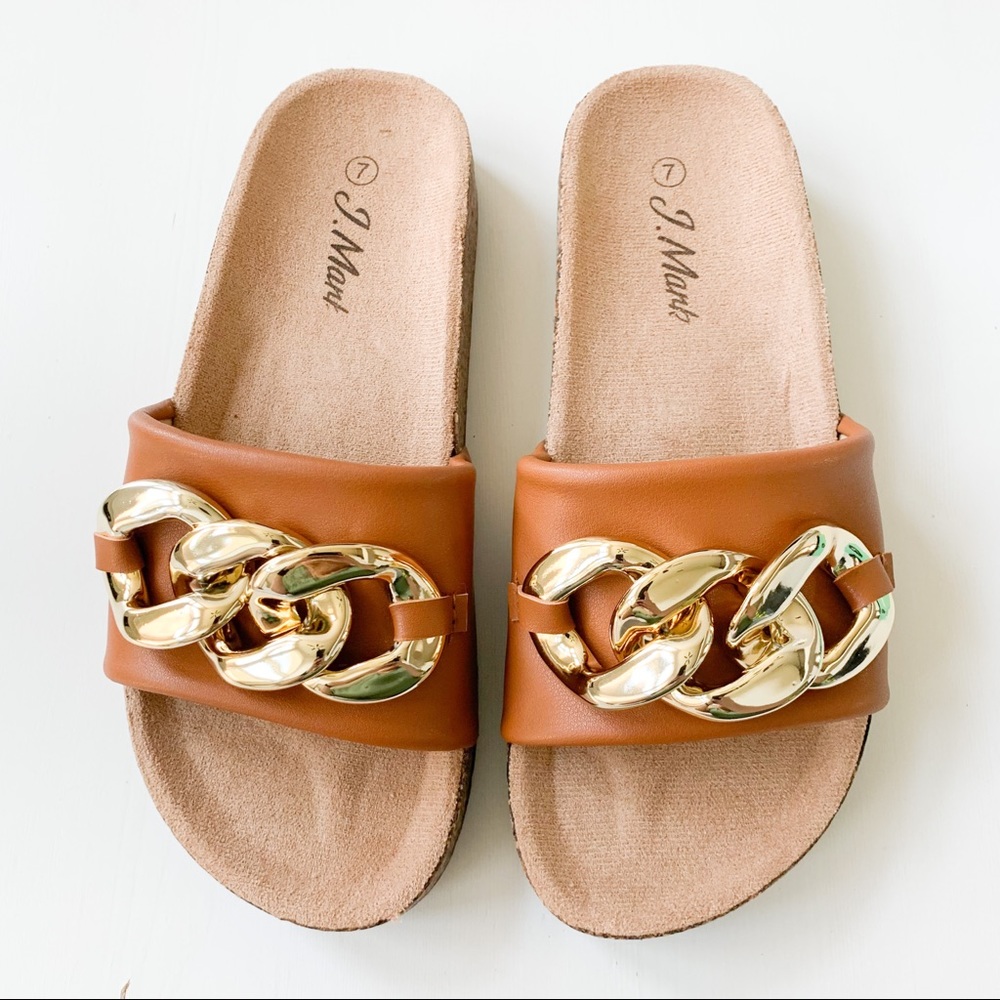 J.Mark Tan Sandals with Chain Urban-34 - Picture 4 of 8